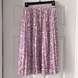 Halogen purple pleated skirt